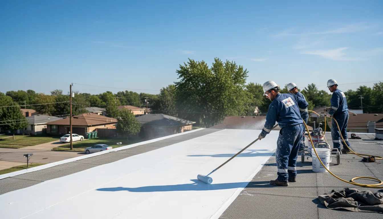 Commercial roof coating in Janesville, WI near me